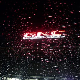 raindrops on a window of a store