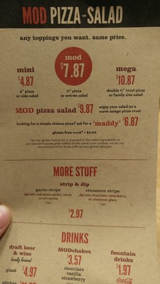 Menu photo 6 MOD Pizza Woodinville, WA