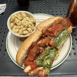 Chicken Parm on Baguette
