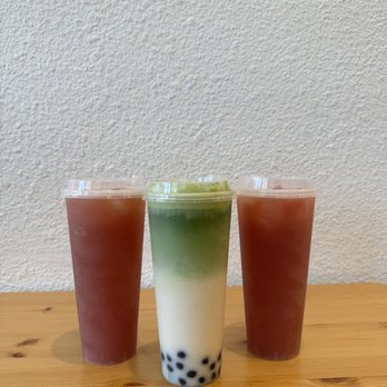 Mirakuru - watermelon jasmine tea and matcha jasmine latte - Coffee & Tea Near Me - Garden Grove, California