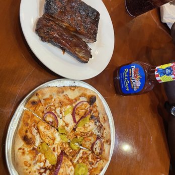 Johnny Carino's - The 3 for 10 bae got ribs and I got the bbq chicken pizza with a bottle of sauce. Delish - Italian Near Me - Fairfield, California
