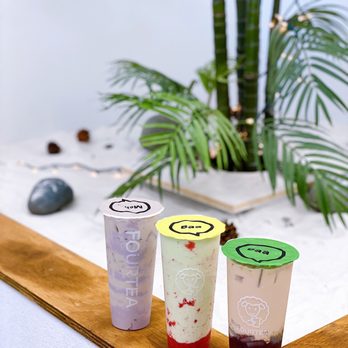 Fourtea - Fresh Taro Milk Tea, Avocado Crush, Fourtea Special Milk Tea | IG: happyfoodieoc - Coffee & Tea Near Me - Orange, California