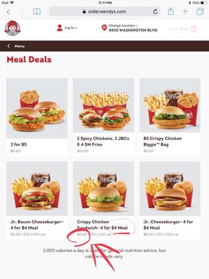 Menu photo 4 Wendy's Pico Rivera, CA
