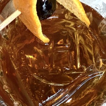 The Henry - Old Fashioned with a monogrammed ice cube - New American Near Me - Miami, Florida The Henry - Old Fashioned with a monogrammed ice cube - New American Near Me - Miami, Florida