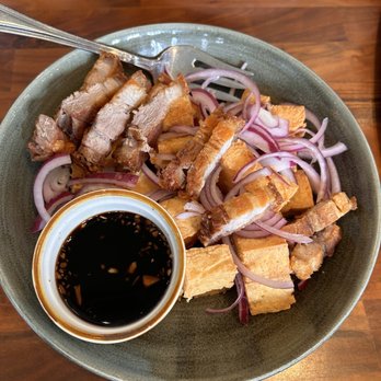 Avenida Restaurant - Tokwa't Lechon Kawali (Crispy Tofu with Crispy Pork Belly) - Filipino Near Me - San Mateo, California