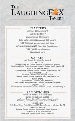 Menu photo 5 The Laughing Fox Tavern Magnolia, NJ