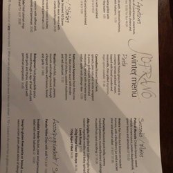 Soprano Ristorante - Winter menu