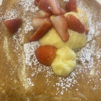 First Watch - Pancakes with lemon curd and strawberries. - Breakfast & Brunch Near Me - Cypress, Texas First Watch - Pancakes with lemon curd and strawberries. - Breakfast & Brunch Near Me - Cypress, Texas