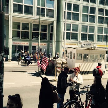 Einstein Kaffee - Checkpoint Charlie from the window. - Coffee & Tea Near Me - Berlin, BE