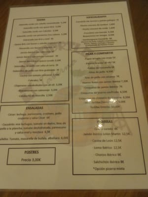 Menu photo 6 El Cocodrilo Madrid, M
