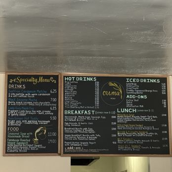 Ouma - Menu - Coffee & Tea Near Me - Brooklyn, New York
