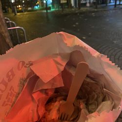 Leo Burdock - Cod and chips in their original takeaway state.