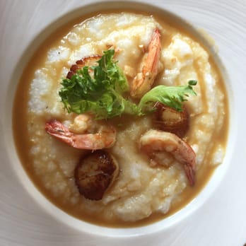 The Gryphon - Seafood grits with shrimp and salmon. - New American Near Me - Burlington, Vermont The Gryphon - Seafood grits with shrimp and salmon. - New American Near Me - Burlington, Vermont