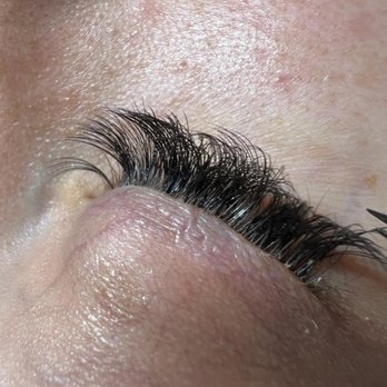 Lashes By Jolie - Crust forming in bottom right corner of eye, even after proper washing. You can zoom in and see the lashes glued on to my skin. - Eyelash Service Near Me - Spring, Texas Lashes By Jolie - Crust forming in bottom right corner of eye, even after proper washing. You can zoom in and see the lashes glued on to my skin. - Eyelash Service Near Me - Spring, Texas
