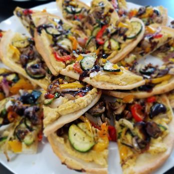 Sweet Pea Cafe and Playhouse - Grilled vege flatbread with balsamic reduction - Cafes Near Me - Edmonton, Alberta Sweet Pea Cafe and Playhouse - Grilled vege flatbread with balsamic reduction - Cafes Near Me - Edmonton, Alberta
