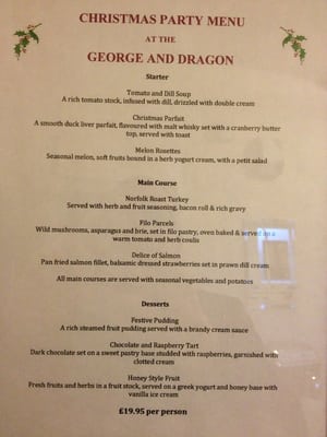 Menu photo 5 George & Dragon Hitchin, HRT Menu photo 5 George & Dragon Hitchin, HRT