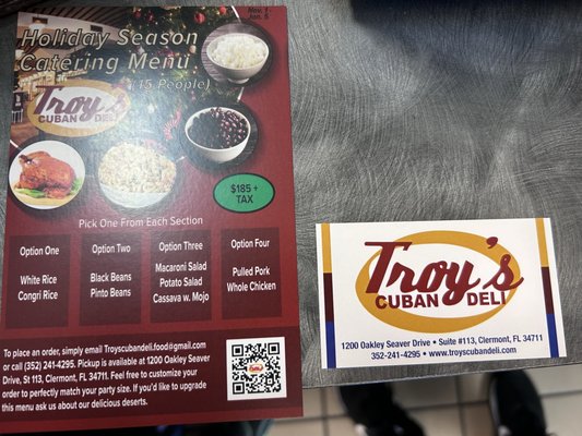 Menu photo 2 Troy's Cuban Deli Clermont, FL Menu photo 2 Troy's Cuban Deli Clermont, FL
