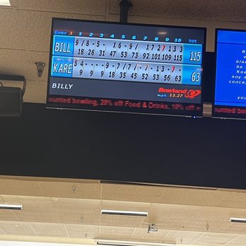 AMF Chandler Lanes - score board - Bowling Near Me - Chandler, Arizona