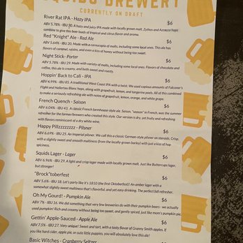 Squids Brewery - the menu for the beer - Breweries Near Me - Toronto, Ohio Squids Brewery - the menu for the beer - Breweries Near Me - Toronto, Ohio