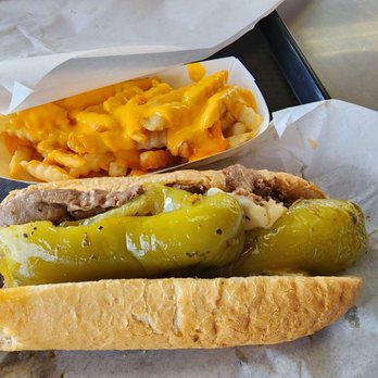 Luke's of Chicago - Italian Beef with provolone cheese and sweet peppers - Hot Dogs Near Me - Phoenix, Arizona Luke's of Chicago - Italian Beef with provolone cheese and sweet peppers - Hot Dogs Near Me - Phoenix, Arizona