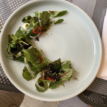 Mandu - MUK MUCHIMV: acorn and mung bean jelly, baby kale, soy sesame dressing - Korean Near Me - Washington, DC, District of Columbia Mandu - MUK MUCHIMV: acorn and mung bean jelly, baby kale, soy sesame dressing - Korean Near Me - Washington, DC, District of Columbia