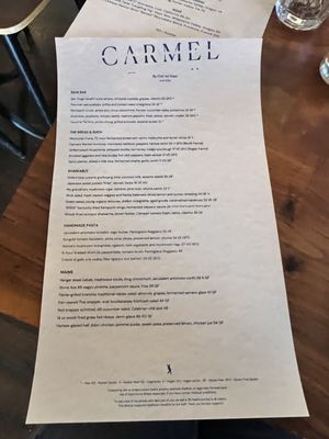 Menu photo 1 Carmel Los Angeles, CA Menu photo 1 Carmel Los Angeles, CA
