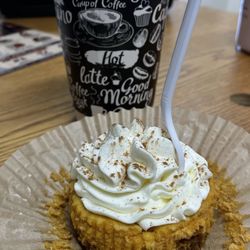 Misty's Wet Yer Whistle Espresso - Hot Mocha with Mini Pumpkin Cheesecake