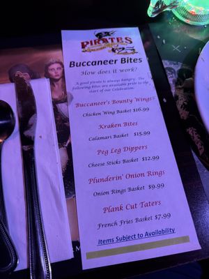 Menu photo 1 Pirates Dinner Adventure Orlando, FL Menu photo 1 Pirates Dinner Adventure Orlando, FL
