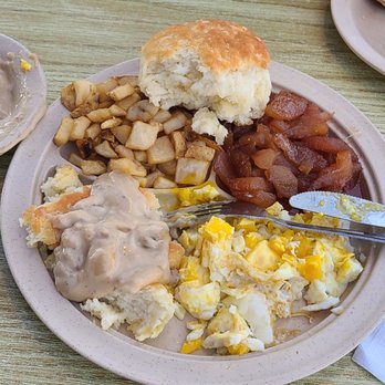 Tudor's Biscuit World - a plate of breakfast food - American Near Me - Pt Pleasant, West Virginia Tudor's Biscuit World - a plate of breakfast food - American Near Me - Pt Pleasant, West Virginia
