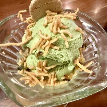 Baan Mae - Green Thai Tea Gelato - "Mee Krob" Sweet and Salty Vermicelli Snack, Peanut Brittle, Palm Seed - Laotian Near Me - Washington, DC, District of Columbia