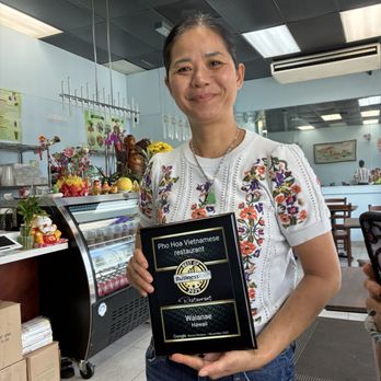 Pho Hoa - Hoa and her award! - Vietnamese Near Me - Waianae, Hawaii Pho Hoa - Hoa and her award! - Vietnamese Near Me - Waianae, Hawaii