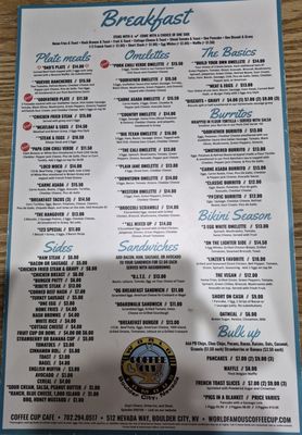 Menu photo 5 The Coffee Cup Boulder City, NV