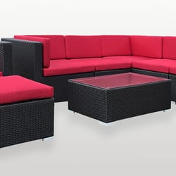 Design Concepts - Red Outdoor Sofa Set.