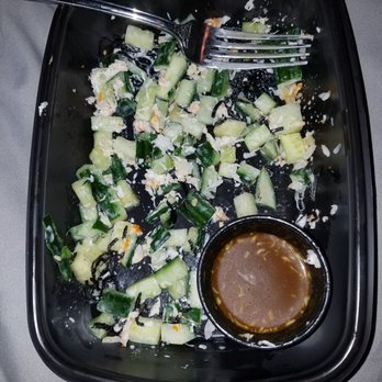 Yard House - This is what I pulled off the california roll.... It was nothing but cucumber plus they gave me soy sauce instead of mirin. - New American Near Me - Riverside, California Yard House - This is what I pulled off the california roll.... It was nothing but cucumber plus they gave me soy sauce instead of mirin. - New American Near Me - Riverside, California