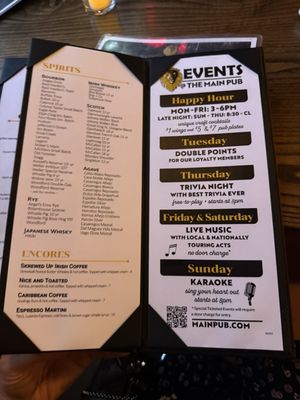 Menu photo 2 The Main Pub Manchester, CT