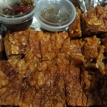 Fil Cuisine - Lechon Kawali (if you've never had it before, get it!) - this is a regular portion?!? So. Delicious. - Filipino Near Me - Kent, Washington Fil Cuisine - Lechon Kawali (if you've never had it before, get it!) - this is a regular portion?!? So. Delicious. - Filipino Near Me - Kent, Washington