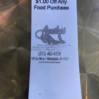 Anastasi Seafood - $1 off any food purchase voucher with $5 parking fee. - Seafood Near Me - Philadelphia, Pennsylvania Anastasi Seafood - $1 off any food purchase voucher with $5 parking fee. - Seafood Near Me - Philadelphia, Pennsylvania