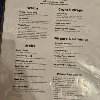 Stooges - Later night menu - American Near Me - Lockport, New York