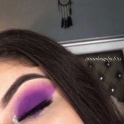 Makeup by Bri - Created this purple eye look using the JelliWink Cosmetics Aurora Pallet. Follow @makeupby.b.r.i for more details.