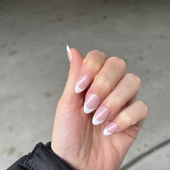 Levue Nail Lounge - French tip nails dip powder with extensions by Kate - Nail Salons Near Me - Kirkland, Washington Levue Nail Lounge - French tip nails dip powder with extensions by Kate - Nail Salons Near Me - Kirkland, Washington