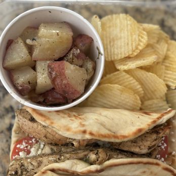 Taziki's Mediterranean Cafe - McCalla - Grilled Chicken Basil-Pesto Pita - Greek Near Me - Bessemer, Alabama Taziki's Mediterranean Cafe - McCalla - Grilled Chicken Basil-Pesto Pita - Greek Near Me - Bessemer, Alabama