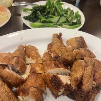 Happy Bee Kitchen - Fried whole chicken and Chinese broccoli. - Chinese Near Me - Artesia, California