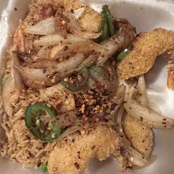 Kajun Seafood & Wings - Salt n pepper shrimp with rice - Seafood Near Me - Beaumont, Texas Kajun Seafood & Wings - Salt n pepper shrimp with rice - Seafood Near Me - Beaumont, Texas