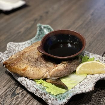 Amami Sushi - a plate of fish and a bowl of sauce - Japanese Near Me - San Bruno, California