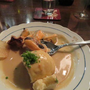 St Lawrence Restaurant - Appetizer - quenelle de poisson with moules. Delicieux! - French Near Me - Vancouver, British Columbia St Lawrence Restaurant - Appetizer - quenelle de poisson with moules. Delicieux! - French Near Me - Vancouver, British Columbia