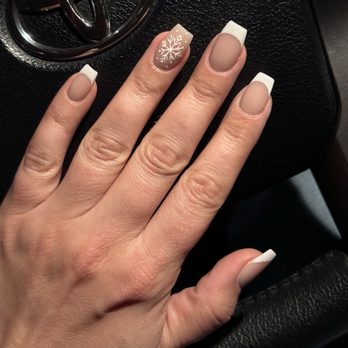 Color Nails & Spa - Fill and snowflake design by Kay - Nail Salons Near Me - Jacksonville, North Carolina Color Nails & Spa - Fill and snowflake design by Kay - Nail Salons Near Me - Jacksonville, North Carolina