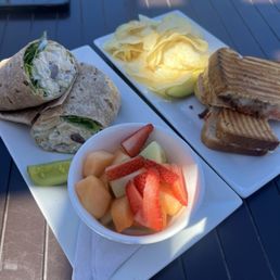 Gorgonzola Chicken Salad Wrap  Chorizo grilled cheese