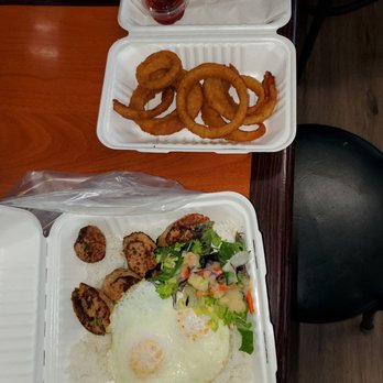 Joe's Grill Express - Embutido and eggs, onion rings - American Near Me - Honolulu, Hawaii