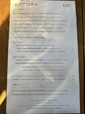 Menu photo 4 Rooftop 25 San Francisco, CA