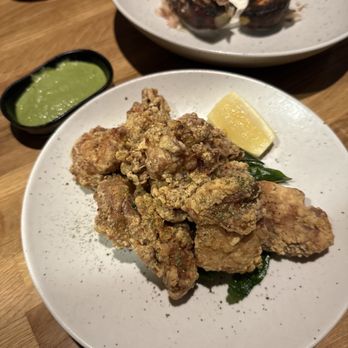 Present Tense - Karaage chicken with yuzu kosho on the side! - Izakaya Near Me - Nashville, Tennessee Present Tense - Karaage chicken with yuzu kosho on the side! - Izakaya Near Me - Nashville, Tennessee